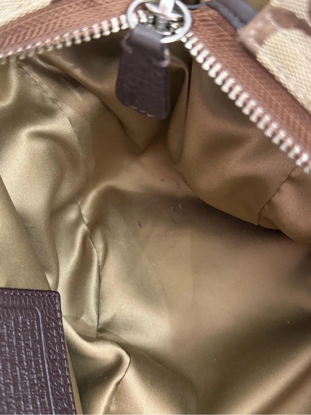 Coach Brown Signature Carrie Leather Tote - Picture 15 of 15